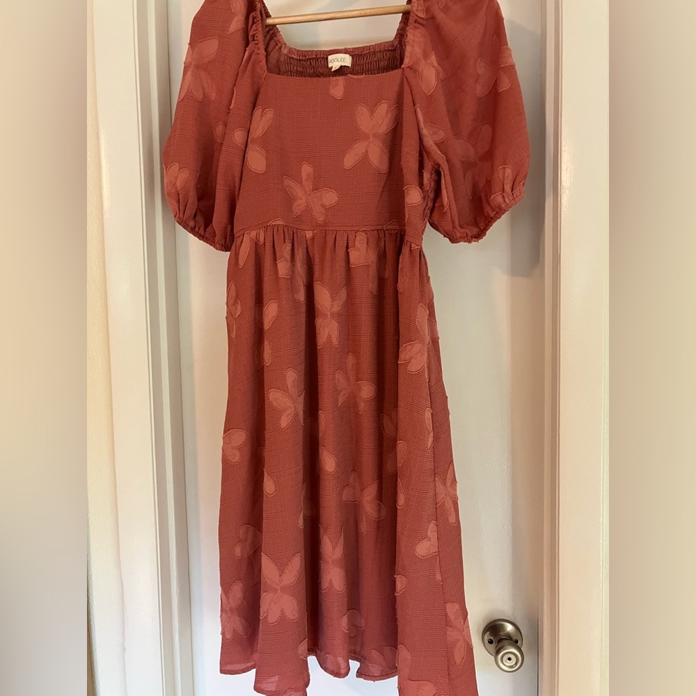 Roolee Smocked Floral Puff Sleeve Dress